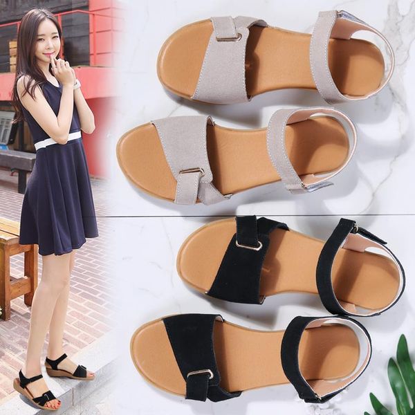 

sandals 2021 simple fashion casual women's slippers soft suede wedge outdoor street shoes size 35-40, Black
