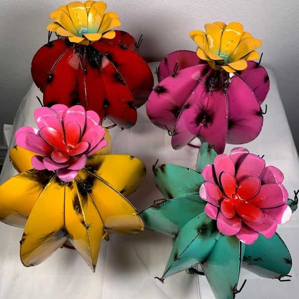 

metal artificial cactus garden art mini decor nursery pot plant potted home courtyard decorative flowers & wreaths