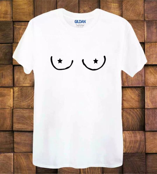

boobs boob cartoon draw boobs t shirt ladies men's tee top, White;black