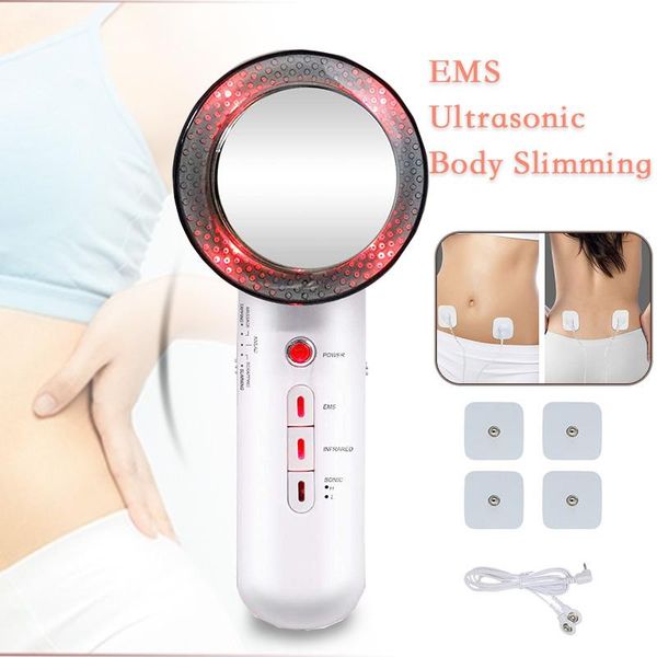 

electric massagers 3 in 1 ems slimming machine infrared ultrasonic face lifting lose weight device fat burner cavitation body beauty