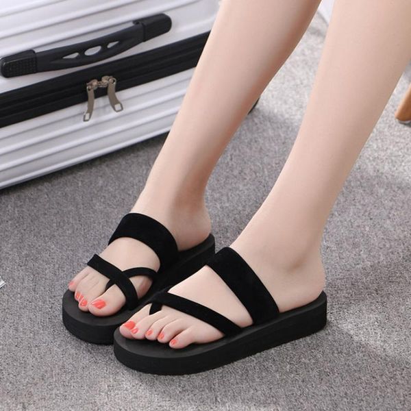 

summer foam slippers women comfortable flat and cool towers leisure shoes, Black