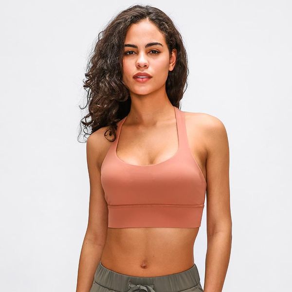 

shockproof cross straps bra running gym sport women widen hem push up workout fitness crop brassiere camisoles & tanks, Black;white