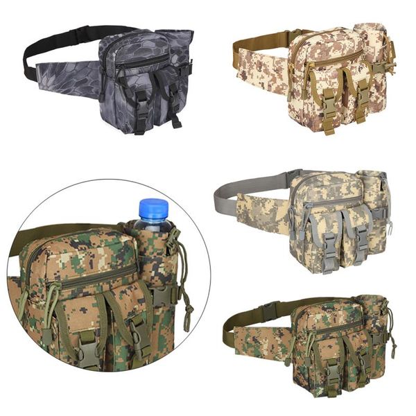 

outdoor bags waist pack hiking waterproof army climbing fishing camping belt bag water bottle holder pouch