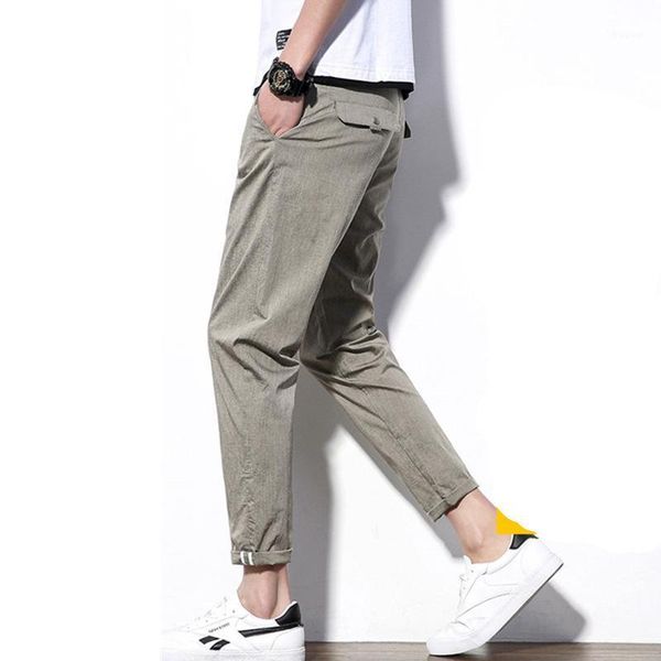 

men's pants autumn straight casual slim loose fashion elastic, Black