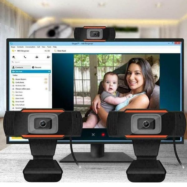 

webcams 720p / 1080p hd auto usb 2.0 webcam camera with microphone night vision fits skype lapcomputer pc android tv