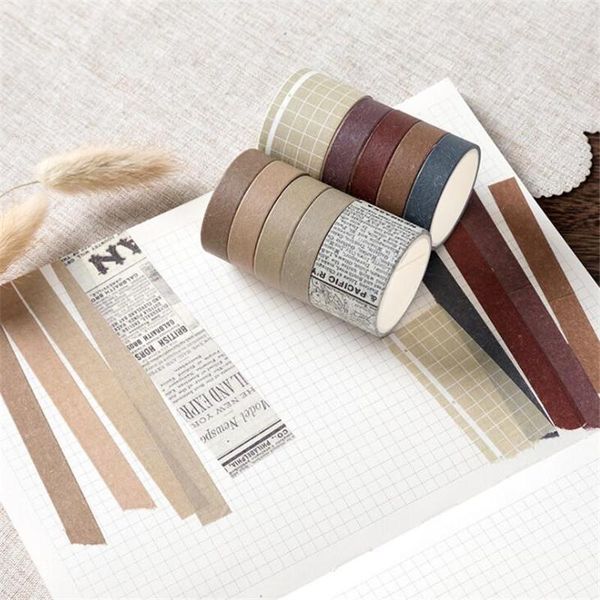 

korean style tape stationery sticker japanese stickers washi set scrapbooking supplies 10 rolls/set gift wrap