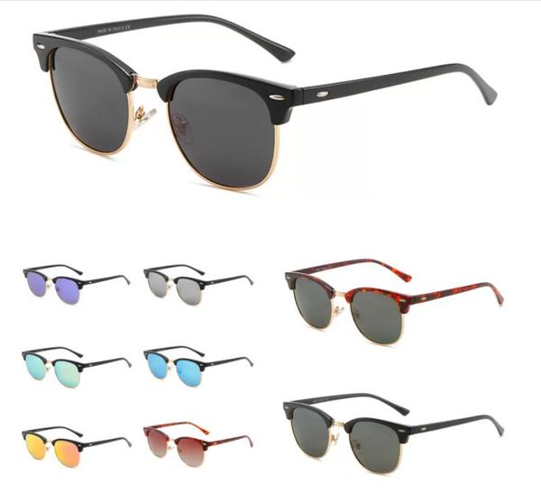 

luxury designer sunglasses for men women square half frame pilot sun glasses classic fashion eyewear lunettes de soleil pour femmes with lea, White;black