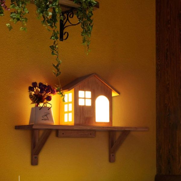 

wall lamps wooden house lamp modern led lights children's room bedside living bedroom balcony study corridor lighting