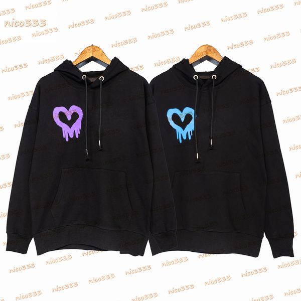 

angels mens hoodies blue love spray logo hooded black sweater autumn winter men and women purple