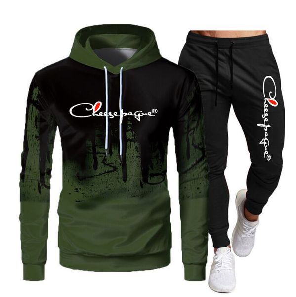 

cottmen/women brand tracksuit hoodies + pants for autumn winter winter streetwear matching sets sweatershirts sweatpants s-3xl, Gray