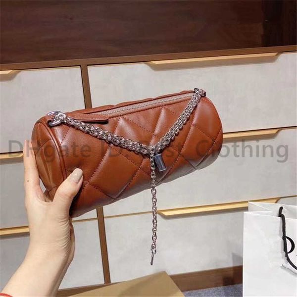 

classic luxury designer wodden women fashion shoulder bags letter chains barrel-shaped diamond lattice check tartan lady flap clutch