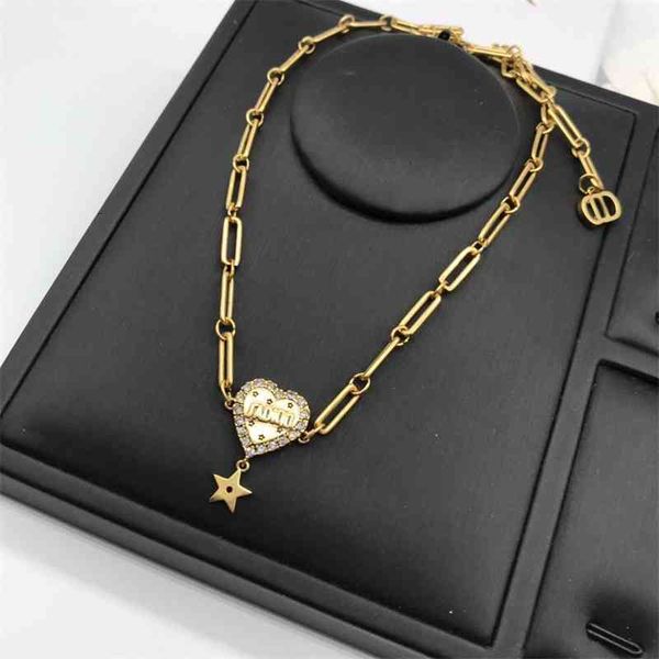 

75% off outlet online family 2021 necklace net red heart letter bracelet earrings female 33y3, Black