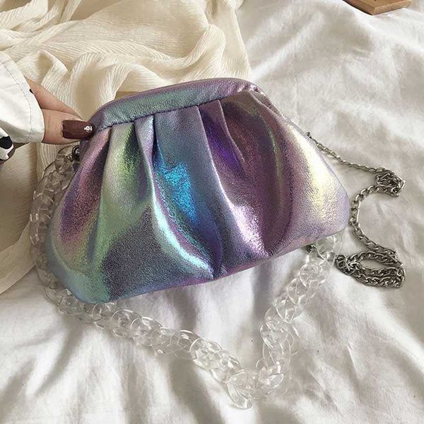 

samll multicolor bag women clound bag chain handbag lady shoulder bag rainbow handbag purse