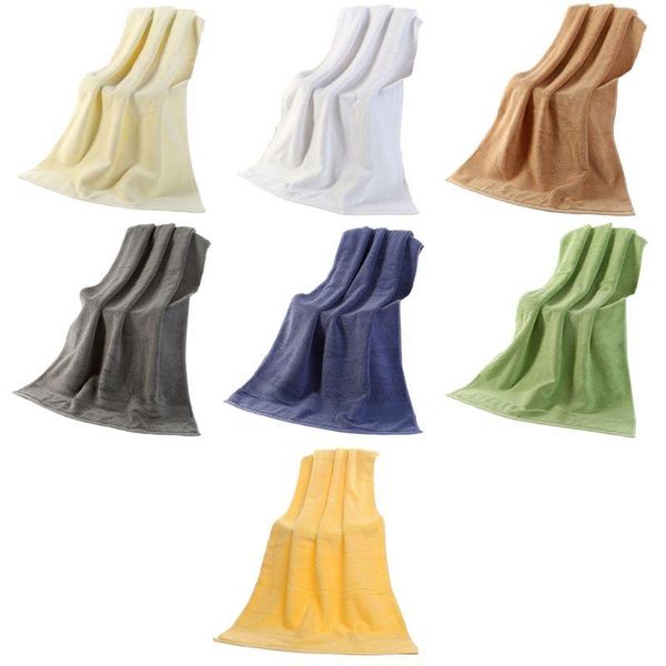 

70x140cm cotton bath towel oversized highly absorbent candy color beach blanket