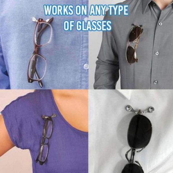 

hooks & rails 1pc removable glasses headphone badge holder magnetic clip sunglasses headset line hang buckle