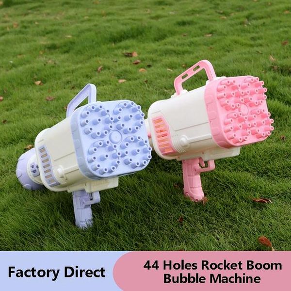 

tik tok novelty games 44 holes rocket boom bubble machine gun children christmas gift kid electric automatic summer soap water bubbles maker