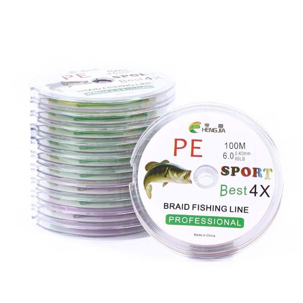 Linha de trança 100m pesca 5 cor kite 4 trançou PE cavalo forte