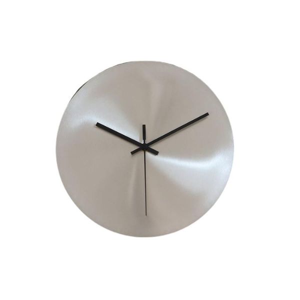 

wall clocks nordic modern clock silver creative industrial minimalist office metal unique round wandklok watch de50wc