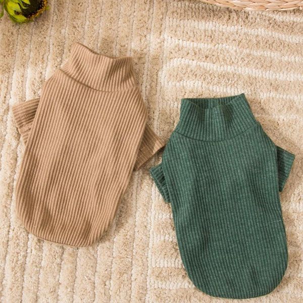 

cat costumes pet bottoming shirt teddy warm sweater puppy solid color clothes knitted pullovers dog