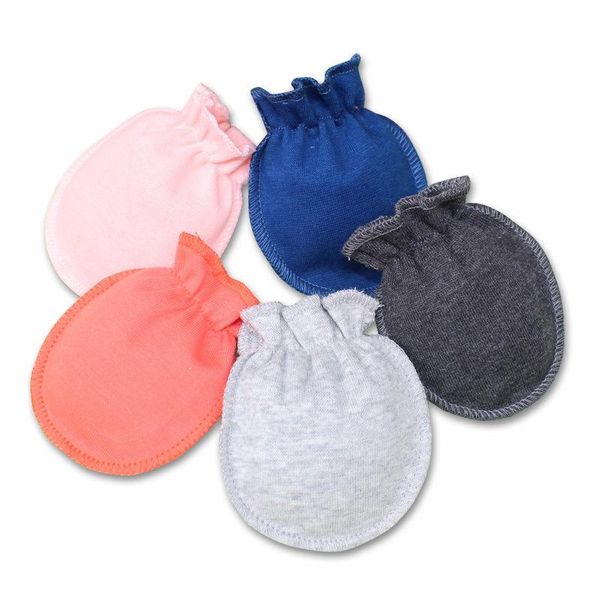 

children's mittens 1pairs fashion anti scratching gloves born protection face cotton scratch baby, White