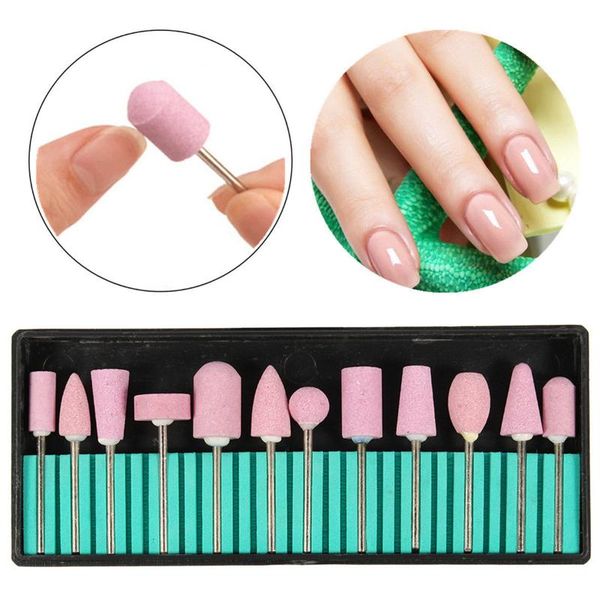 

nail art kits 12/30pcs manicure quartz sanding head polishing remove dead skin grinding tool for electric tools