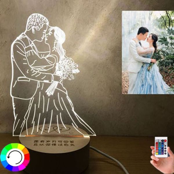 

customized 3d night light 7 colors led lamp usb touch switch p text custom diy lamps for baby christmas wedding gift