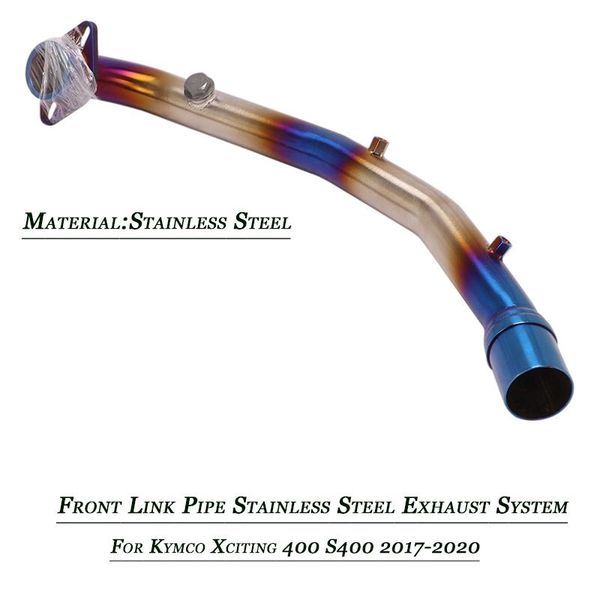 

motorcycle exhaust system for kymco xciting 400 s400 2021-2021 front link pipe refit replace connect original muffler tubes