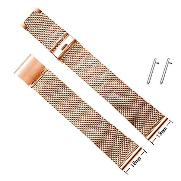

watch bands melanda original mesh watchband width 18mm for kw10, Black;brown