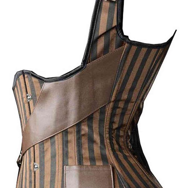 

wholesale-steel boned steampunk tesla underbust corset waist training cincher, Black;white