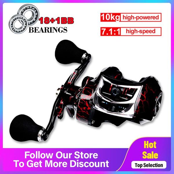 

left right hand baitcasting fishing reel ultra-light 7:1:1 bait casting sea wheel gear tools carp carretilha pesca reels