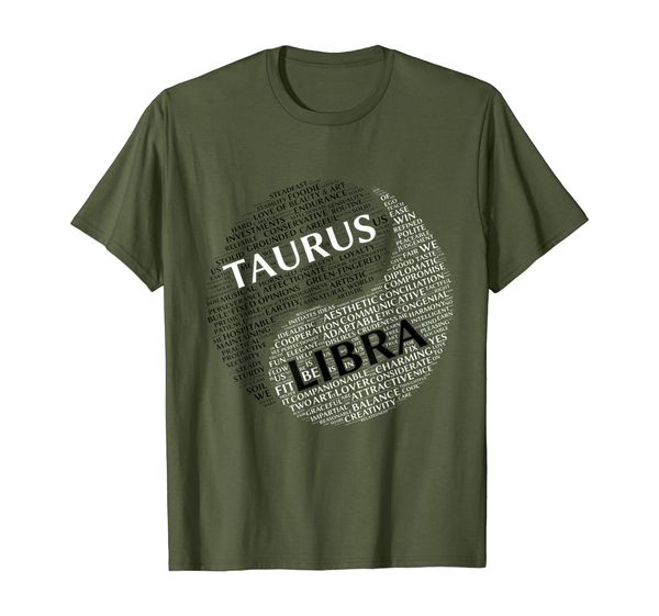 

zodiac facts: for men women taurus and libra t-shirt, White;black