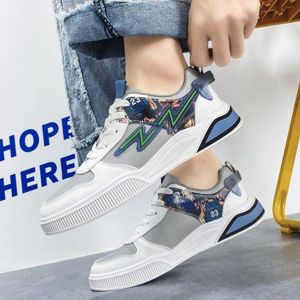 

men's 2022 new spring men's youth student fashion sports casual board shoes, Black