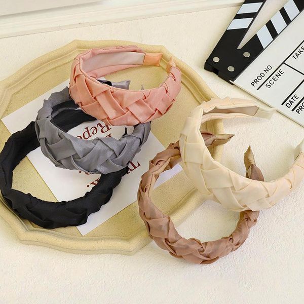 

hair accessories women girls summer satin braided hairband headband adult