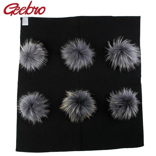 

scarves geebro baby warm cashmere born swaddling soft blanket travel sleeping with real fur pompom bedding swaddles wrap, Blue;gray