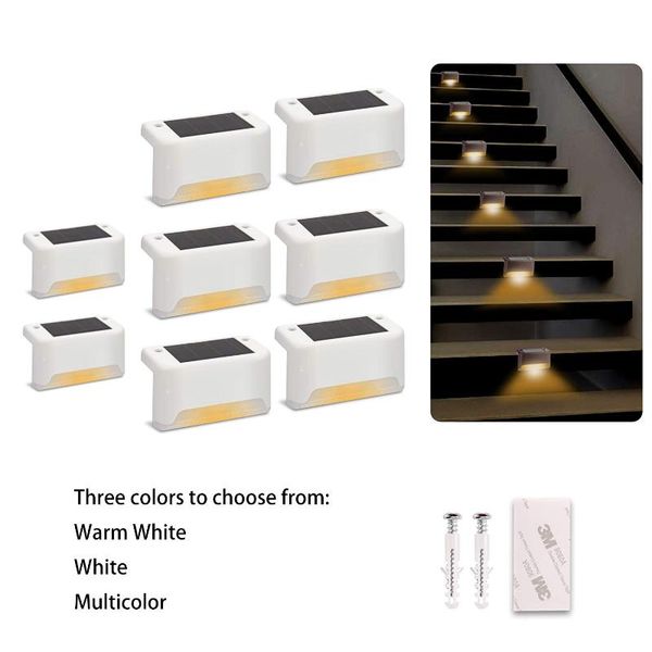 

solar lamps deck lights step outdoor waterproof led stair fence light wall lamp decoration for patio stairs garden yard
