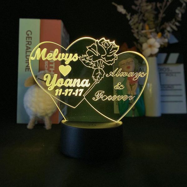 

night lights valentine customed lovers couples gifts touch sensor acrylic 3d light led color changing delineascope birthday baby