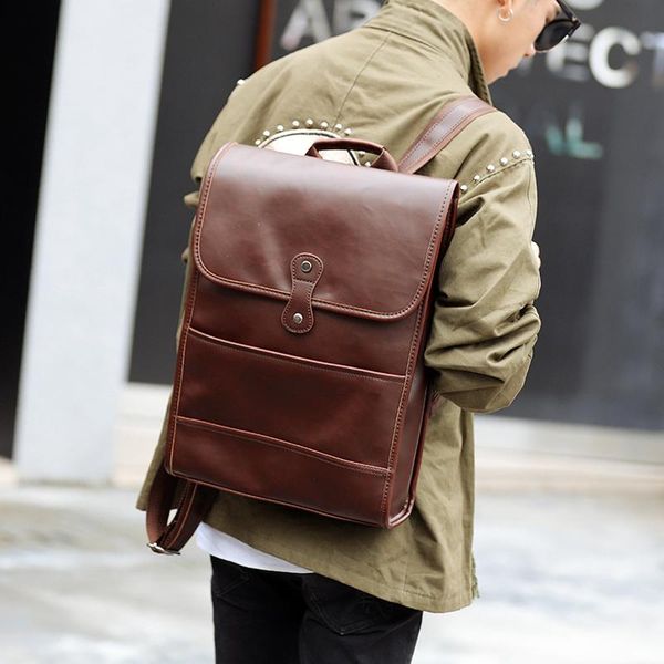 

backpack tidog crazy horse leather shoulder bag student