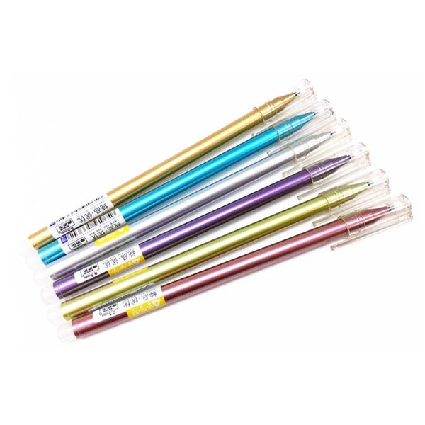 

gel pens 1pcs/sell metallic luster erasable pen refills is red blue ink and black a magical writing neutral stationery