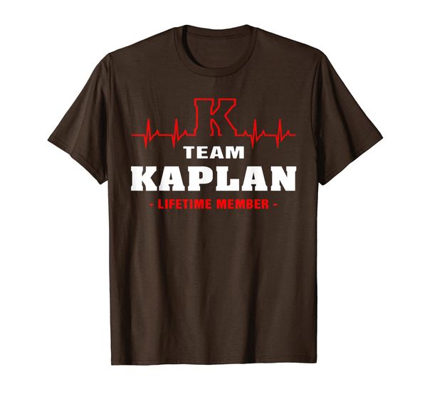 

team kaplan lifetime member shirt surname, last name gift t-shirt, White;black