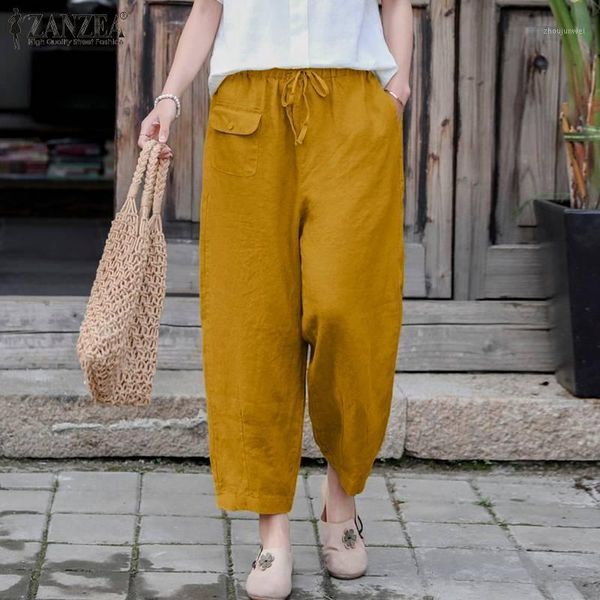 

women's pants & capris women's womens solid loose long trouser 2022 summer high waist pantalons casual lady oversize pocket bottom, Black;white