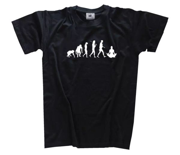 

standard edition yoga yogi om meditation relaxation evolution t-shirt s-xxxl, White;black