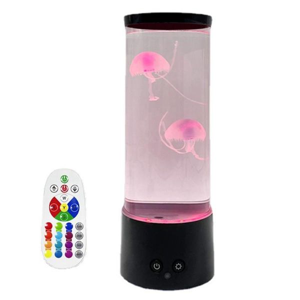 

night lights remote control jellyfish lamp led colorful color-changing table energy-saving eye protection