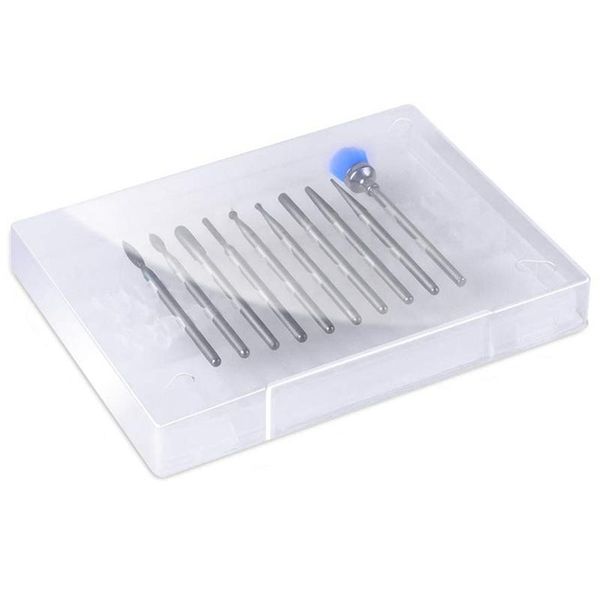 

professional drill bits gtbl diamond cuticle nail set of 10, 3/32 inch(2.35mm) scrub for use pedicure, home salon