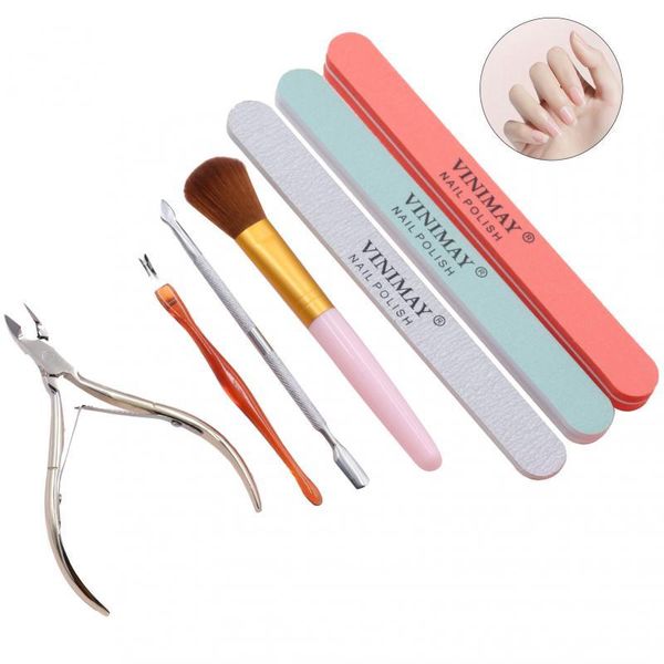 

nail art kits professional tool set toe separator dead leather scissors polishing file with box manicure tools accessories