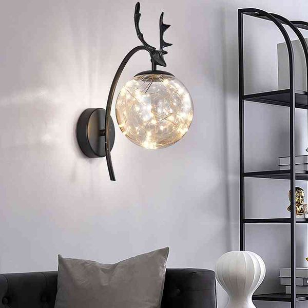 

star bedroom bedside simple nordic living room staircase background lighting creative indoor corridor wall lamp