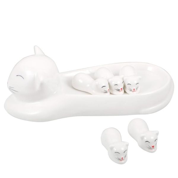 

chopsticks ceramic home holders chopstick rests stands (white)