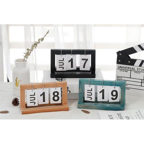 

novelty items creative wooden page flipping calendar desk home decorations