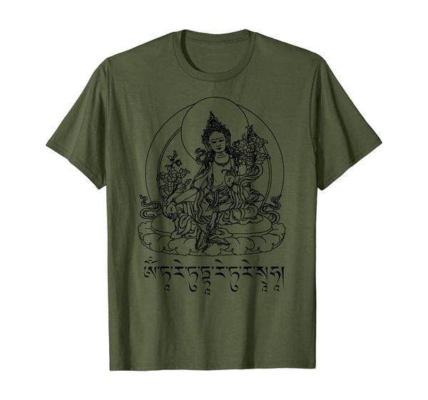 

Buddha Green Tara Mantra Tibetan Buddhism Vajrayana T-Shirt, Mainly pictures