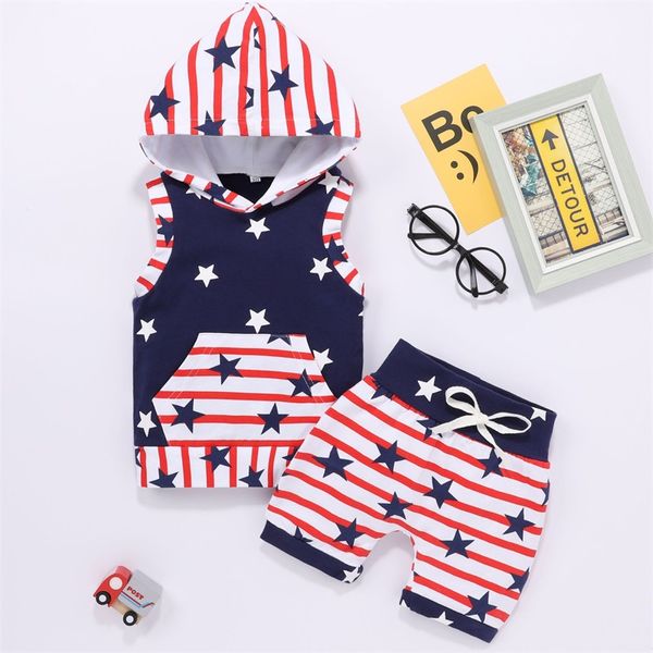 Kinder Designer Kleidung Jungen Sommer Sets Mode Kleinkind Baby Junge Boutique Kleidung Hoodie Set Star Print Shorts Kind Großhandel Out 1872 Y2