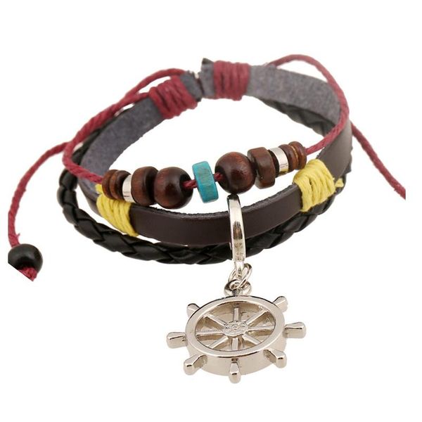 

tennis rudder bracelets arrival beaded ethnic style fashion jewelry bangles men for women gift, Golden;silver